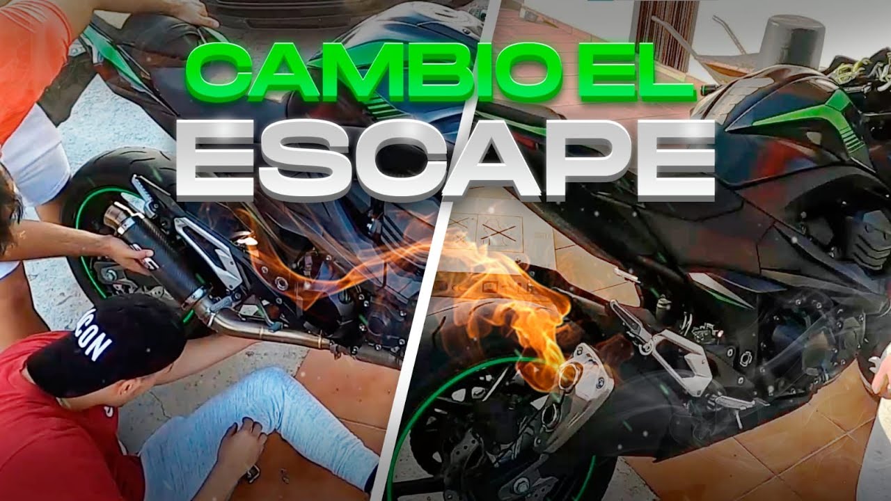 Cambio escape moto Z800