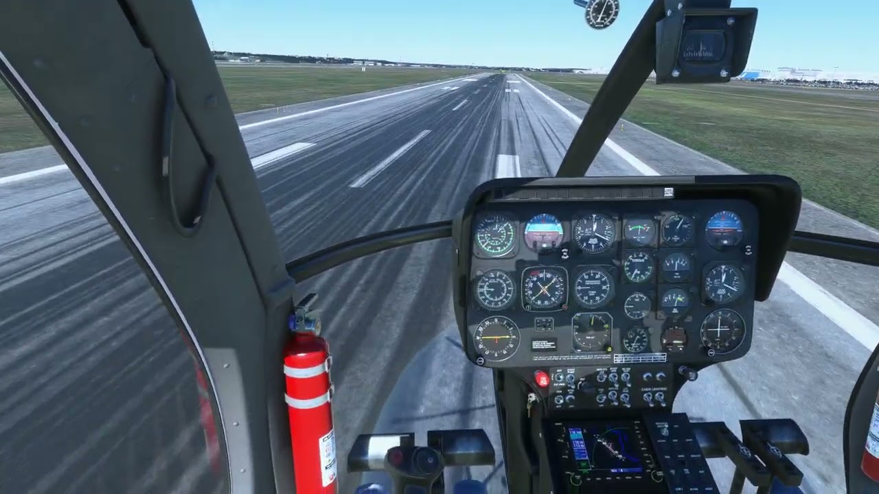 First flight with the Cowan sim MD 500E