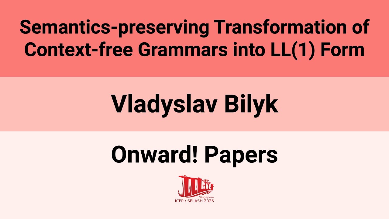 [Onward!'25] Semantics-preserving Transformation of Context-free Grammars into LL(1) Form