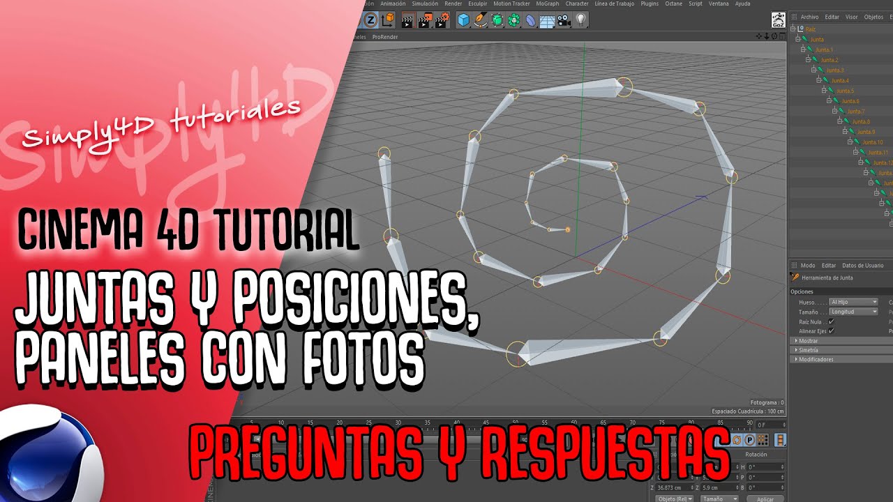 JUNTAS Y POSICIONES & PANELES CON FOTOS - PREGUNTAS Y REPUESTAS C4D