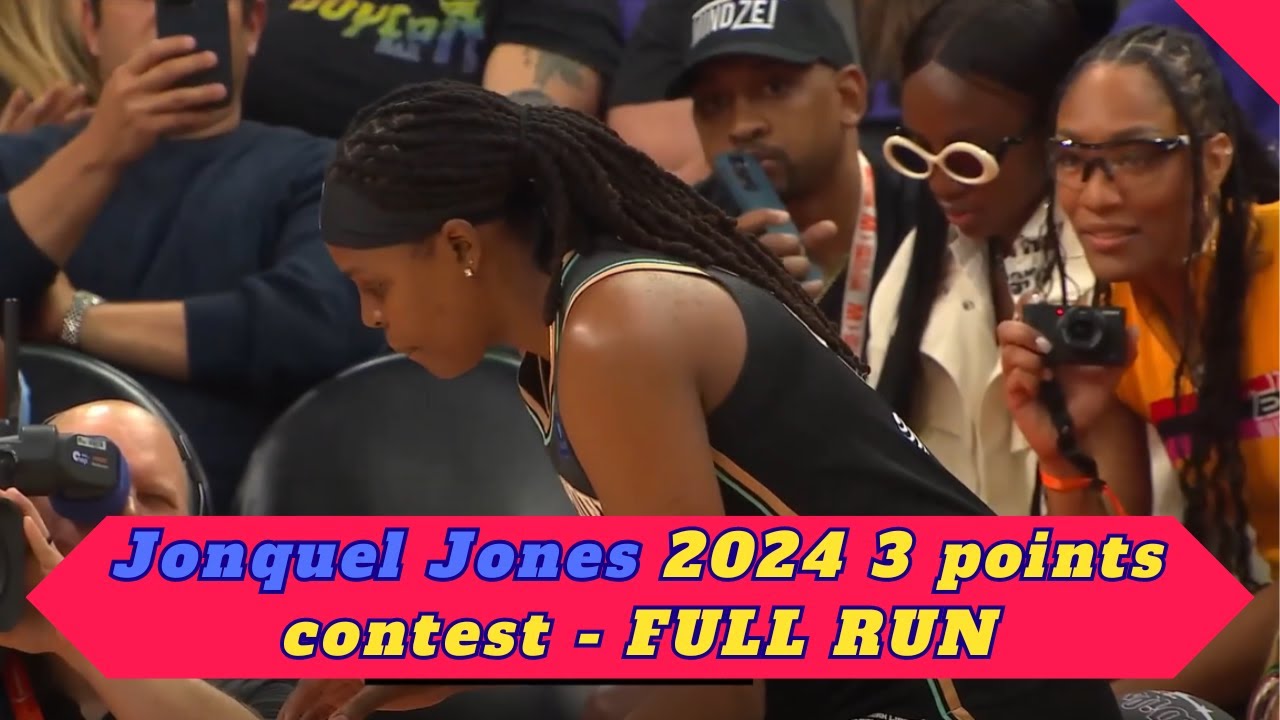 WNBA 2024 3 points contest - Jonquel Jones's 1st and 2nd runs