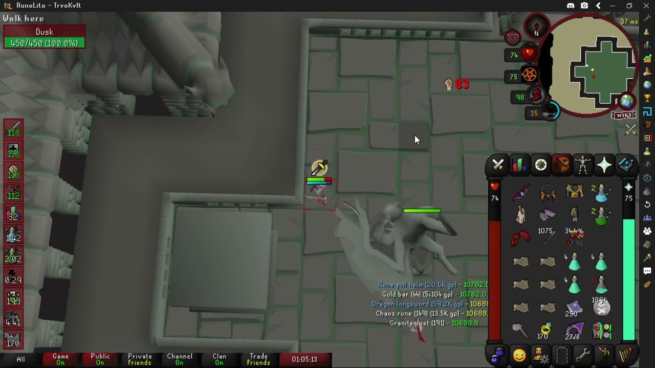 Grotesque Guardians Max Gear Example Kills (OSRS)