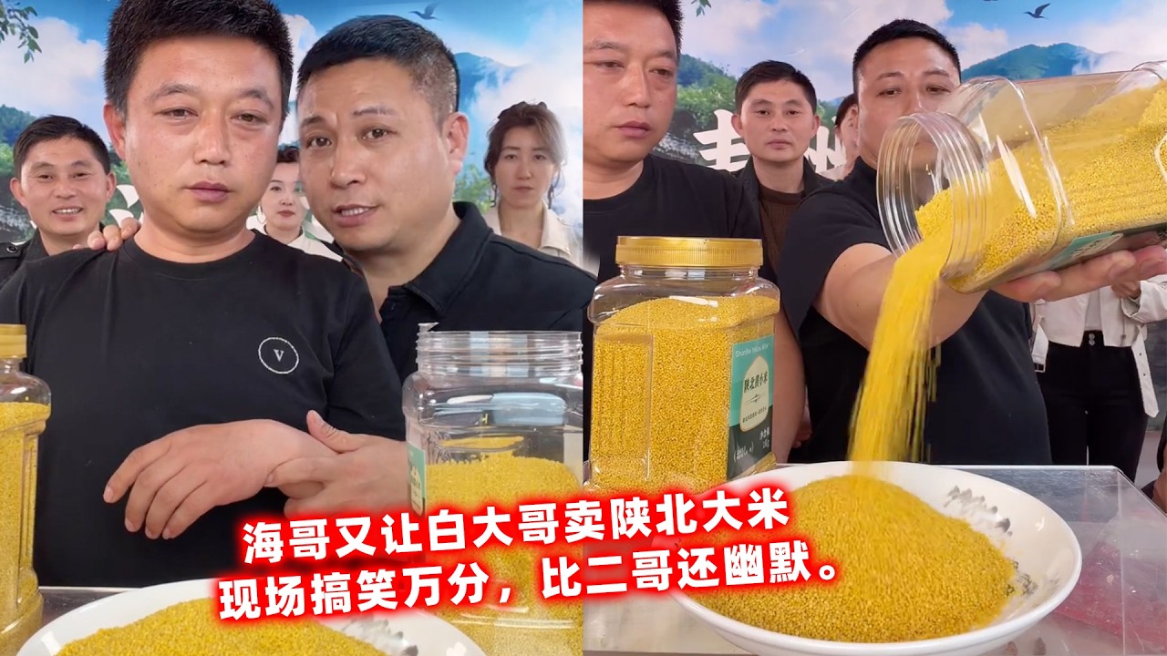 海哥让白大哥卖陕北大米，现场搞笑万分，比二哥还幽默。