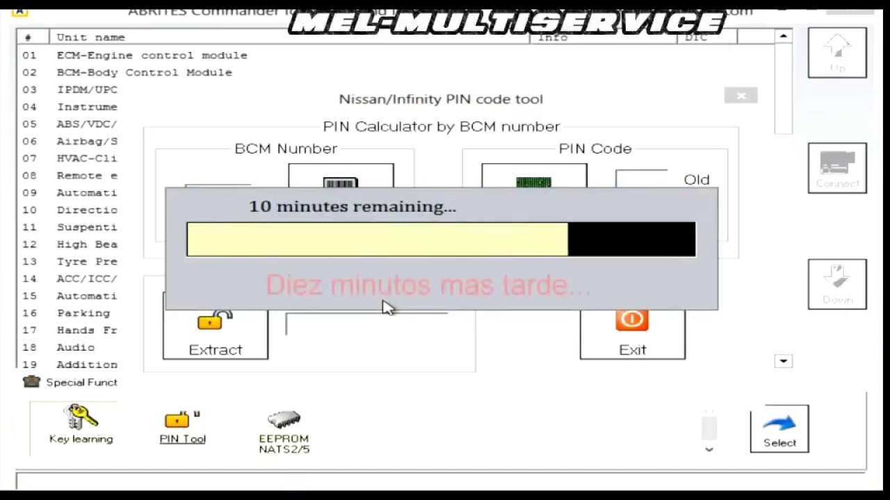 add Key with ABRITUS AVDI clone NISSAN qashqai 2013