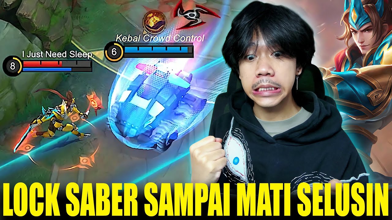 LOCK SABER SAMPAI MATI SELUSIN AUTO MENANGIS DI POJOKAN - Mobile legends