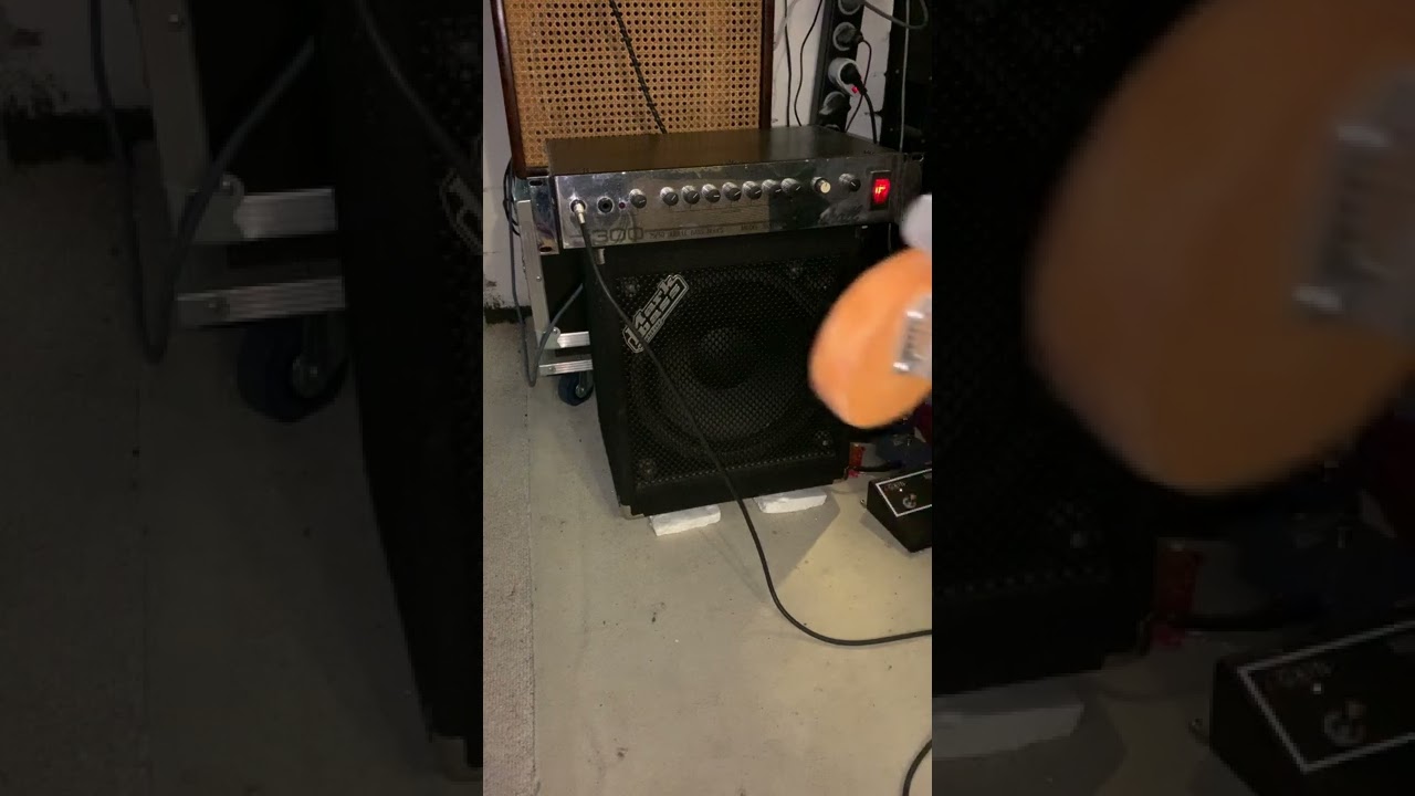 1987 Marshall 3530 Silver Jubilee Bass Head with 1981 Fender Mustang Bass