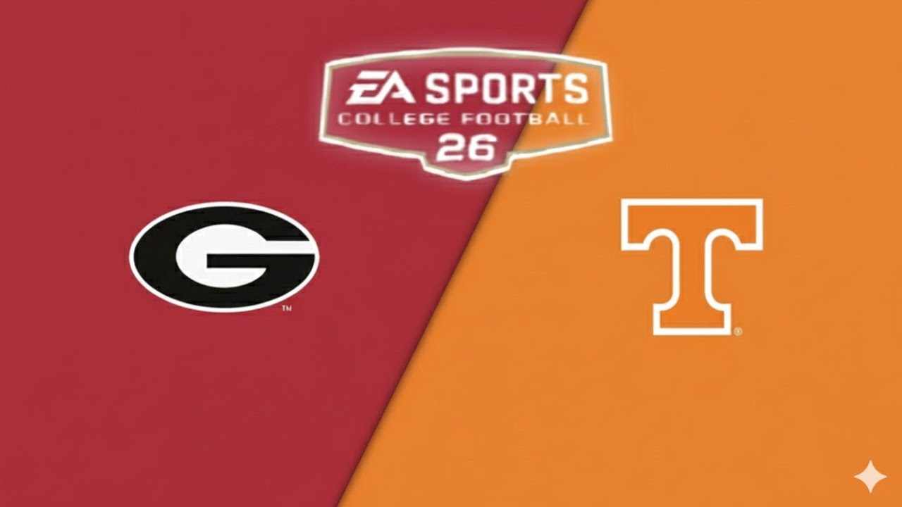 EA SPORTS College Football 26 (week three) Georgia at Tennessee simulation.