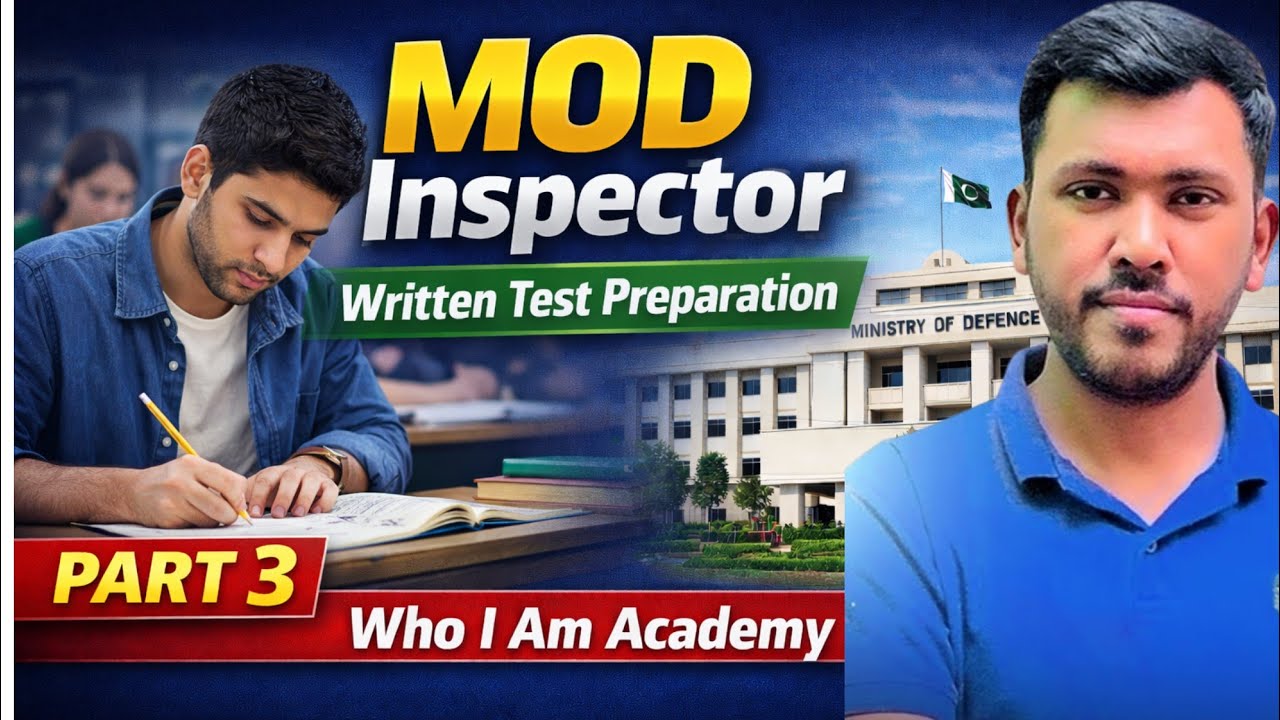 MOD Inspector Part 3 Written Test Preparation 2026 | Complete Guide by Who I Am Academy