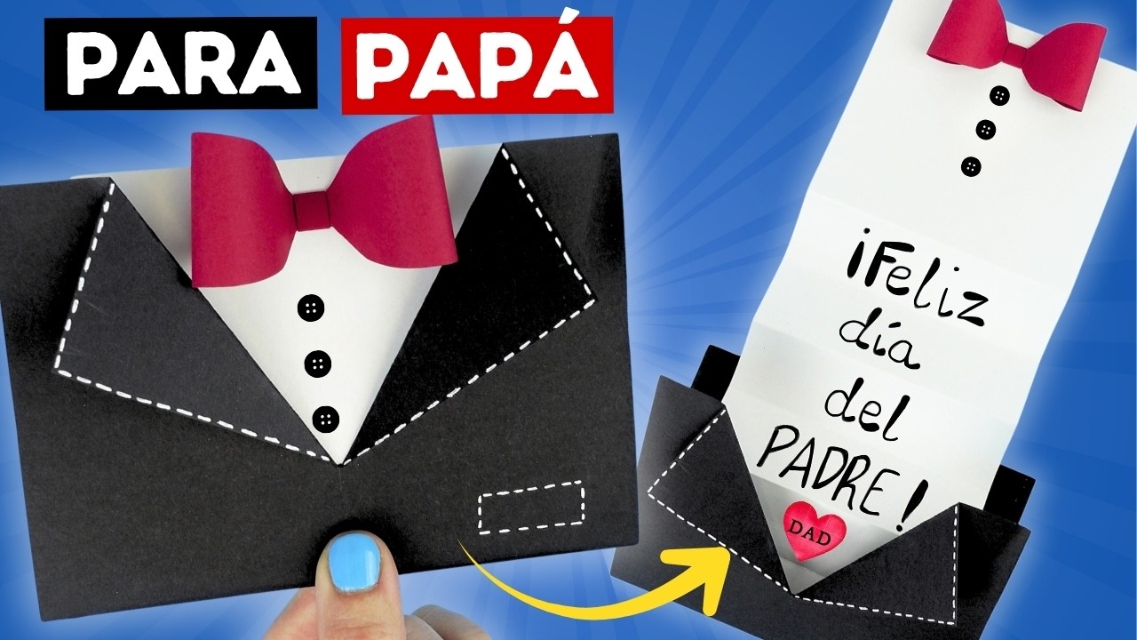 Carta para el Día del Padre fácil y bonita ✍️💙 | Idea creativa