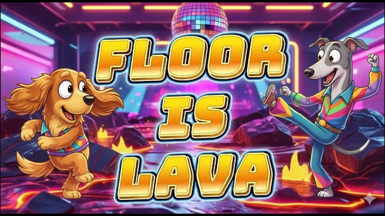 Bluey Floor Is Lava Dance Party — Brain Break Games for Kids