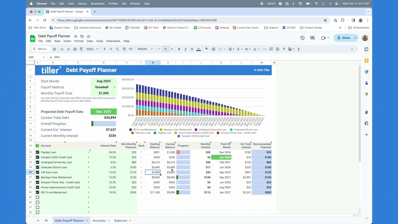 Introducing Tiller's New Debt Payoff Planner Spreadsheet