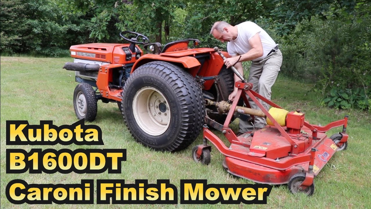 Kubota B1600DT 4WD Compact Tractor with Caroni TC590 Rotary Finishing Mower