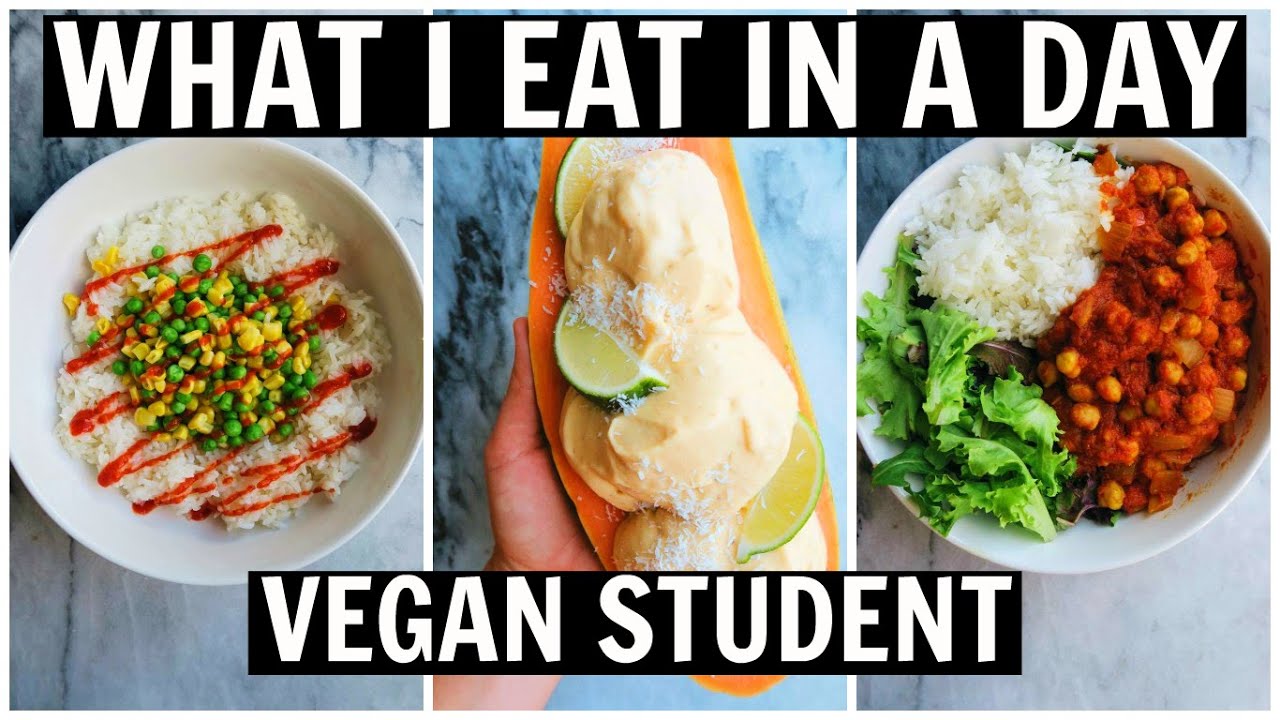 What I Eat in A Day as a VEGAN STUDENT || EASY + DELICIOUS