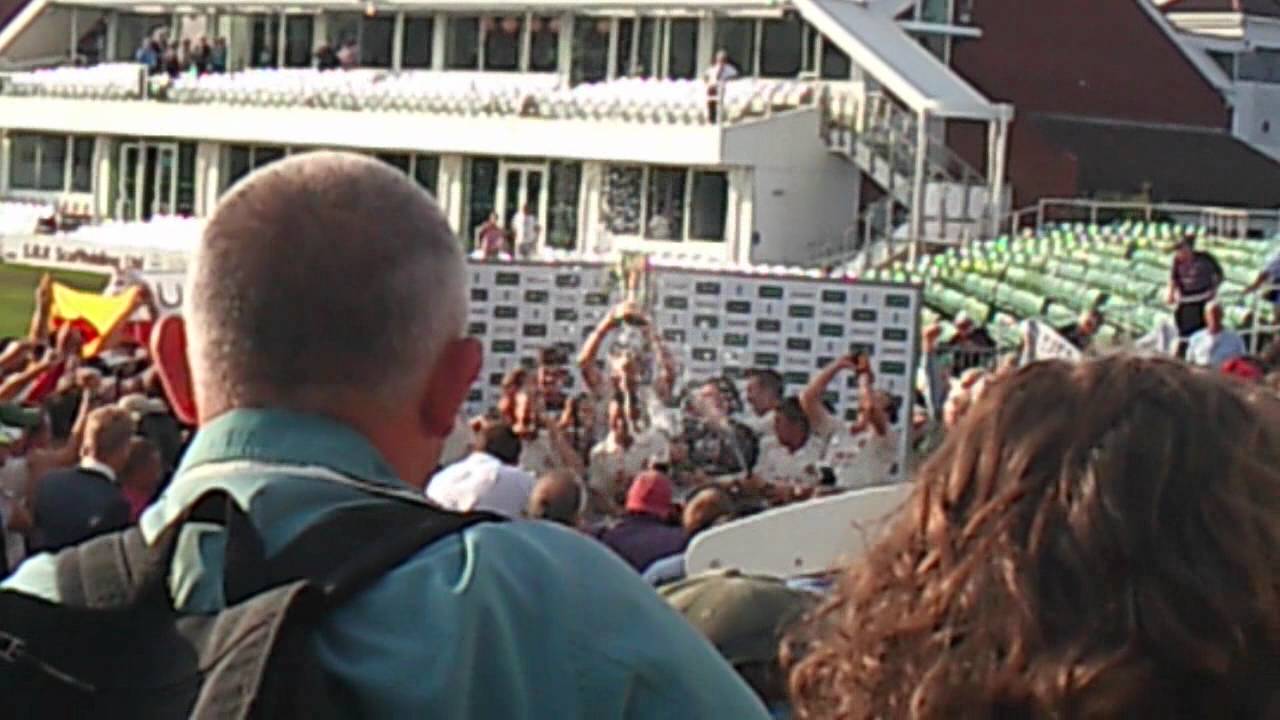 Lancashire CCC lift the County Championship Trophy