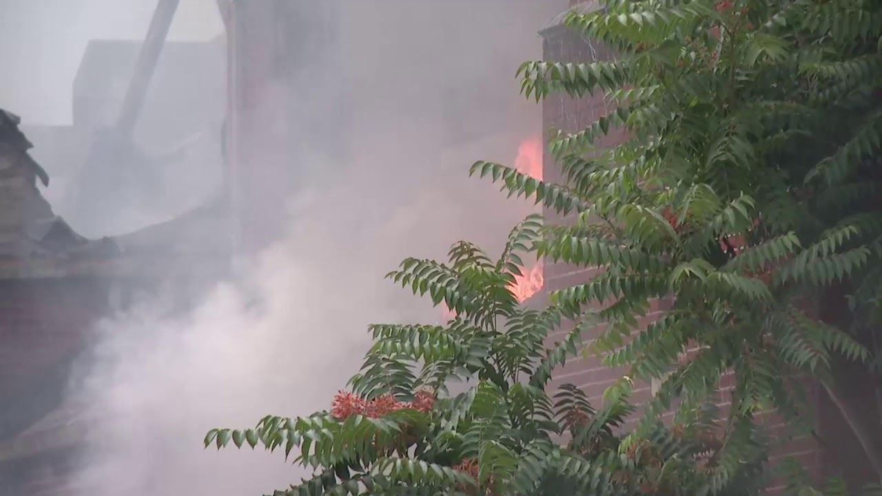 Crews respond to church fire in Birmingham's Ensley community