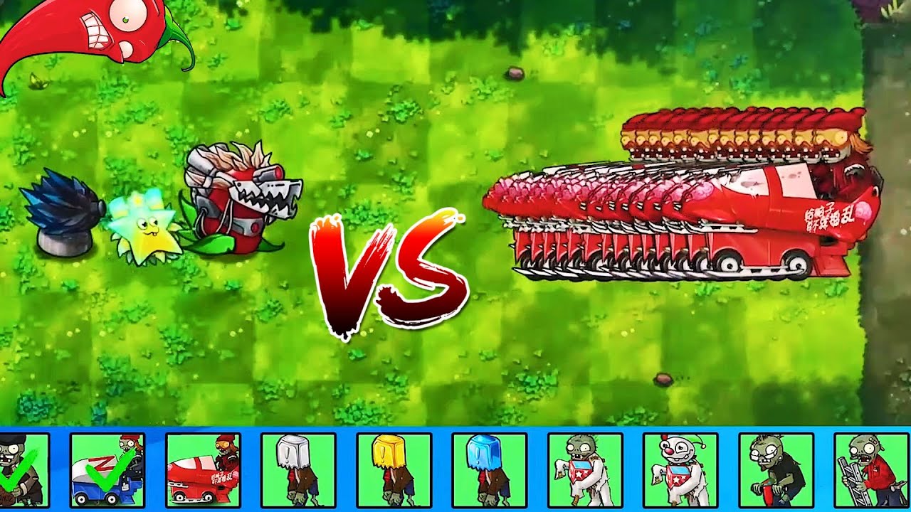 PVZ Fusion 3.1 Challenge - Obsidian Barley ×3 Plants Vase Vs All Zombies - Who Will Win?