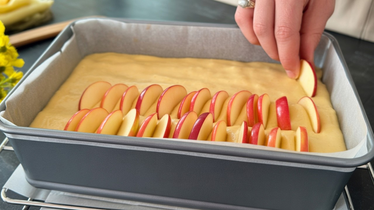 Много-много яблок!🍎🍏Яблочный пирог с кремом, который тает во рту!