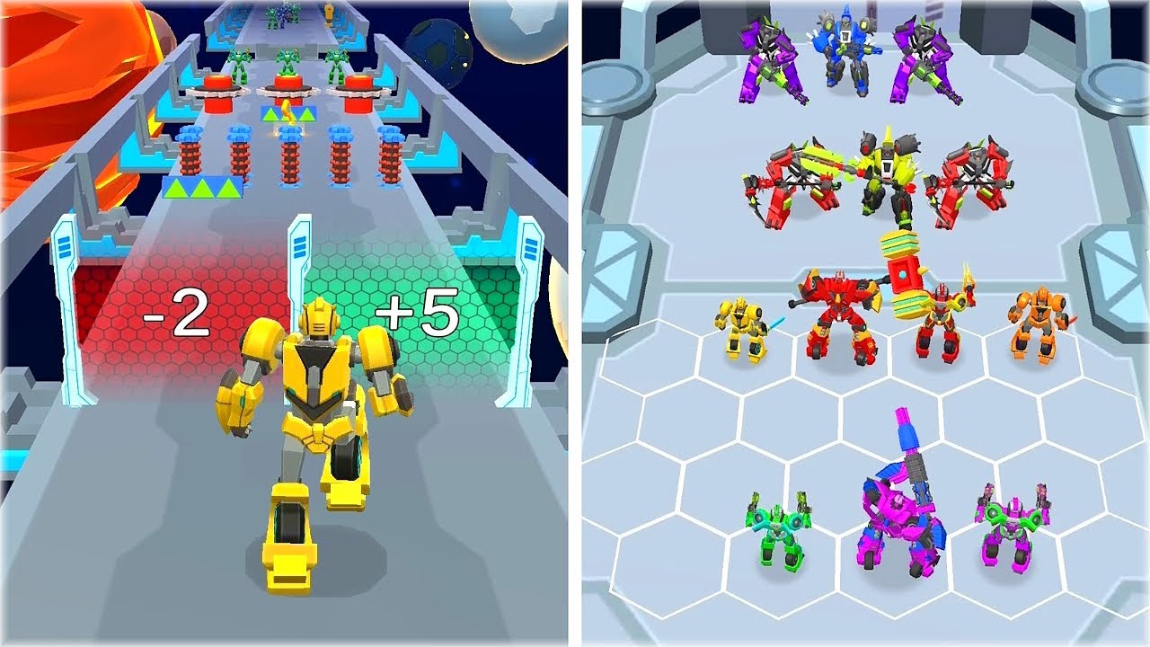 Robot Run Transforming Race – Max Level of Merge Game