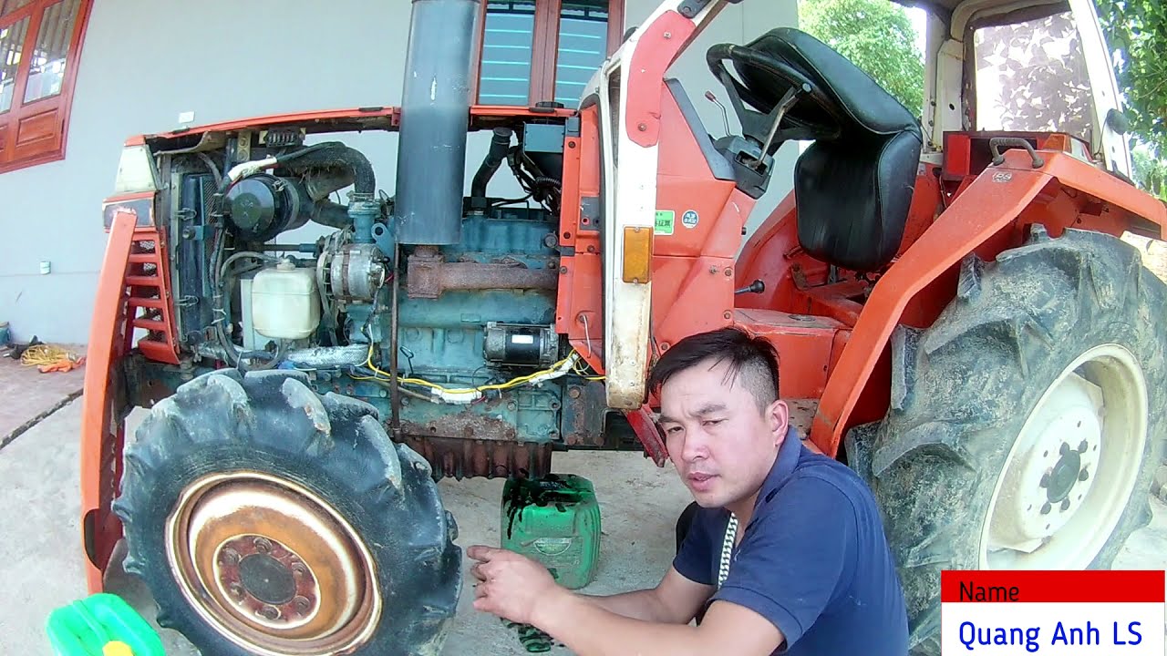 KUBOTA l1-26 | THAY NHỚT VÀ CỐC LỌC ĐỘNG CƠ