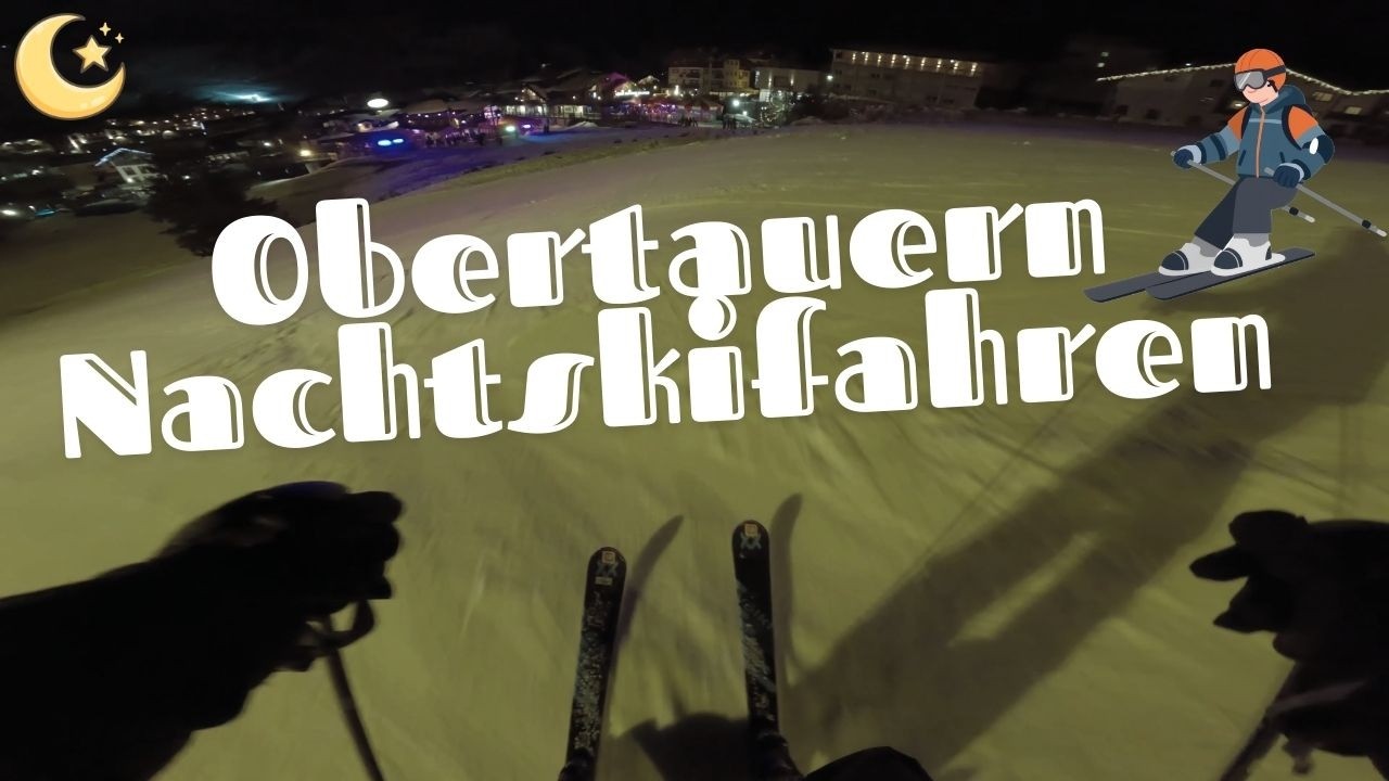 Nachtskifahren in Obertauern, Österreich | Edelweissbahn Night Ski POV