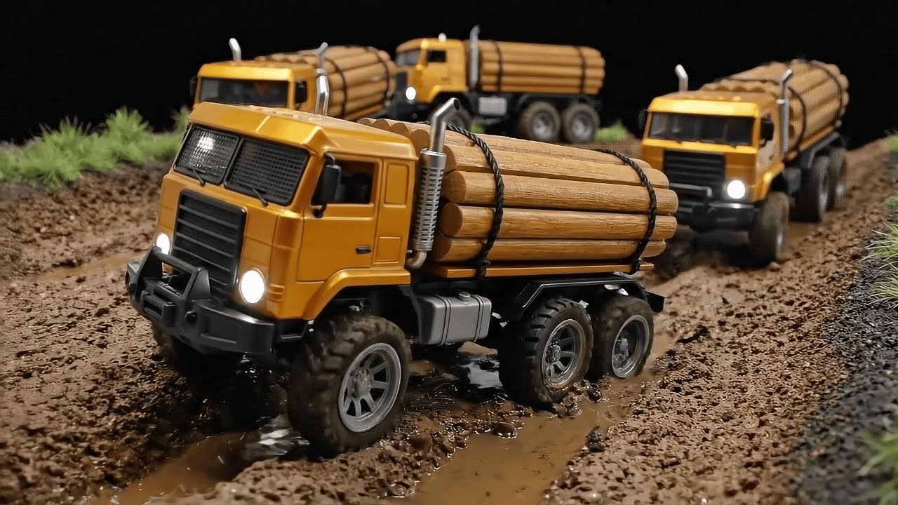 RC Logging Truck Muddy Forest 🚛 | Thrilling Jungle Timber Haul