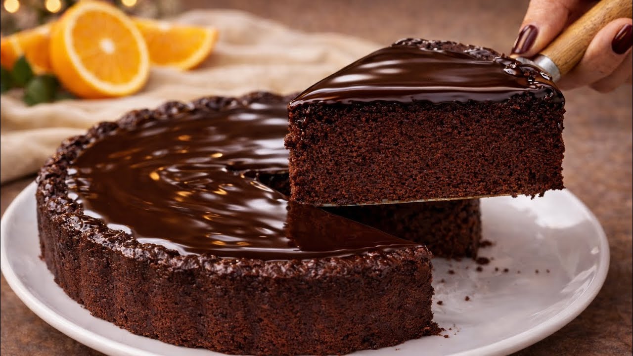 This Chocolate Orange Cake Is Insanely Soft & Rich (No Butter!)