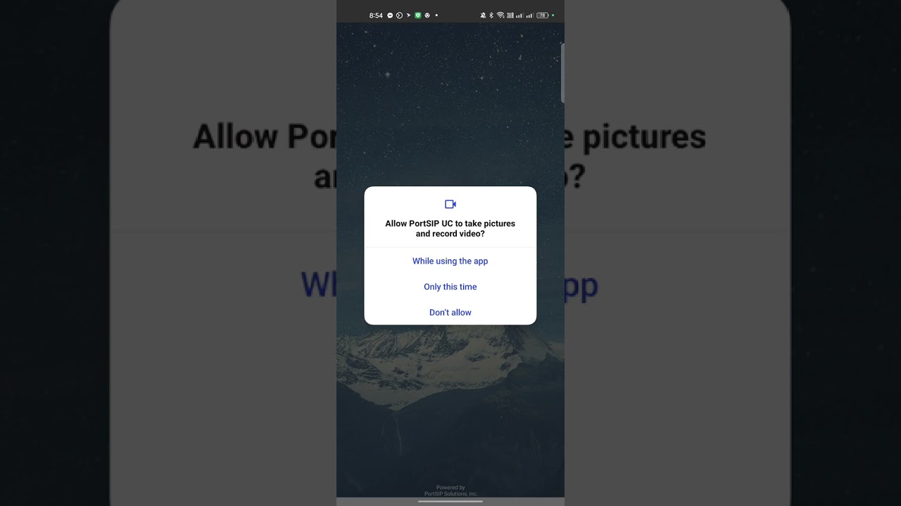 Portsip app set up In phone