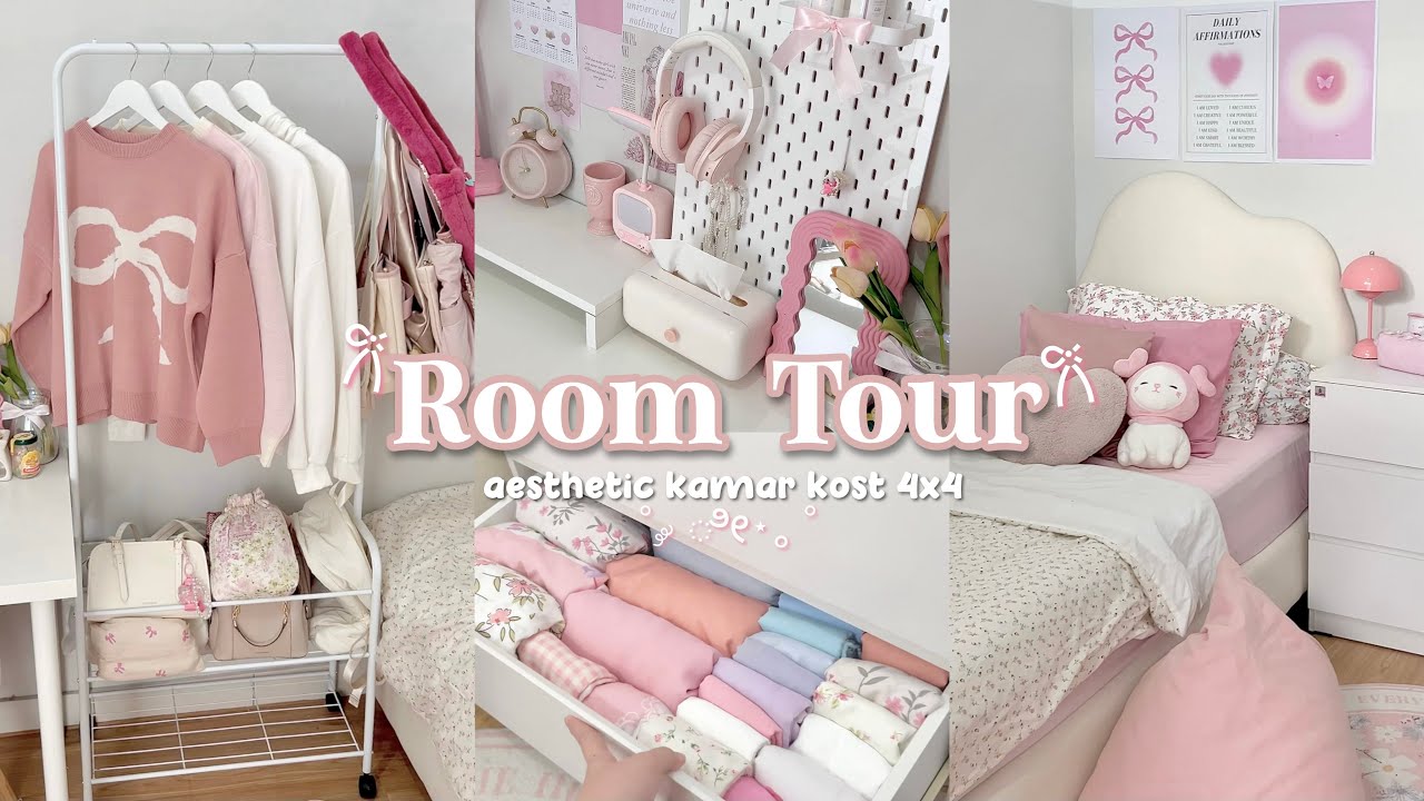 Room Tour🎀༘⋆kamar kost aesthetic 4x4 𐙚˙⋆.🕯️🩰 ᡣ𐭩