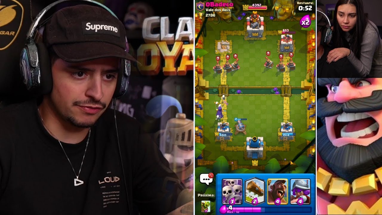 CORINGA JOGANDO CLASH ROYALE EP 4