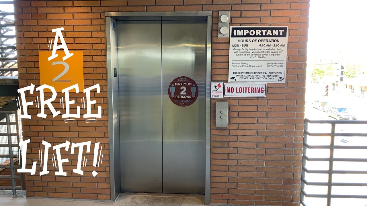Otis Hydraulic Elevator at the Free Parking Garage Petaluma, CA