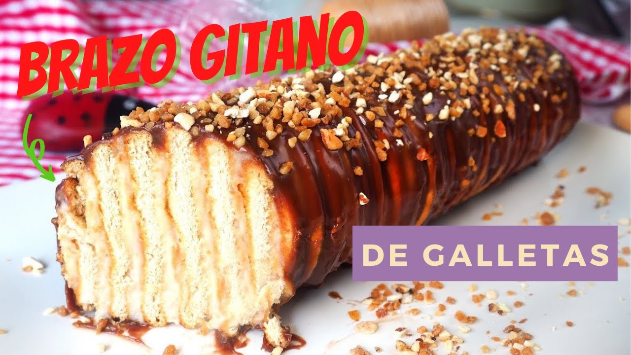 BRAZO GITANO de GALLETAS con Chocolate y Crema