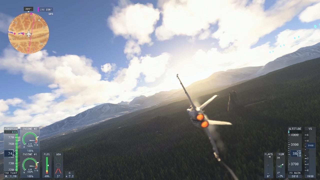 MSFS 2024: Calgary to Vancouver Canada In F-18