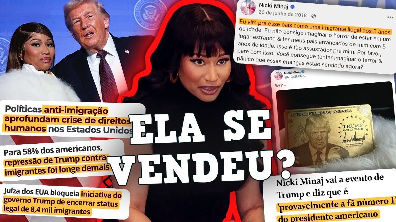 A QUEDA DE NICKI MINAJ NÃO PARA: VENDEU SEUS IDEAIS POR UM GREEN CARD