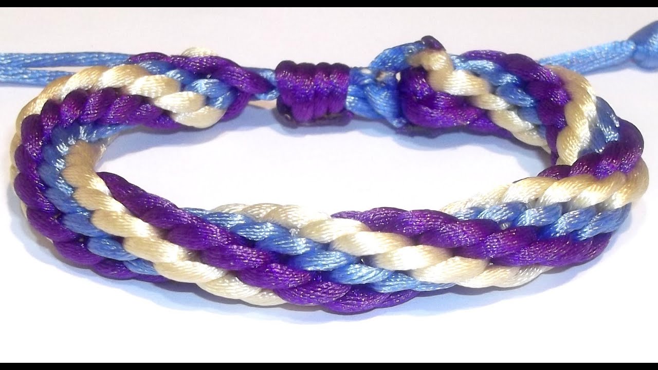 TUTORIAL DIY COMO HACER PULSERA CON COLA DE RATÓN DE TRES ESPIRALES CON TELAR DE KUMIHIMO REDONDO