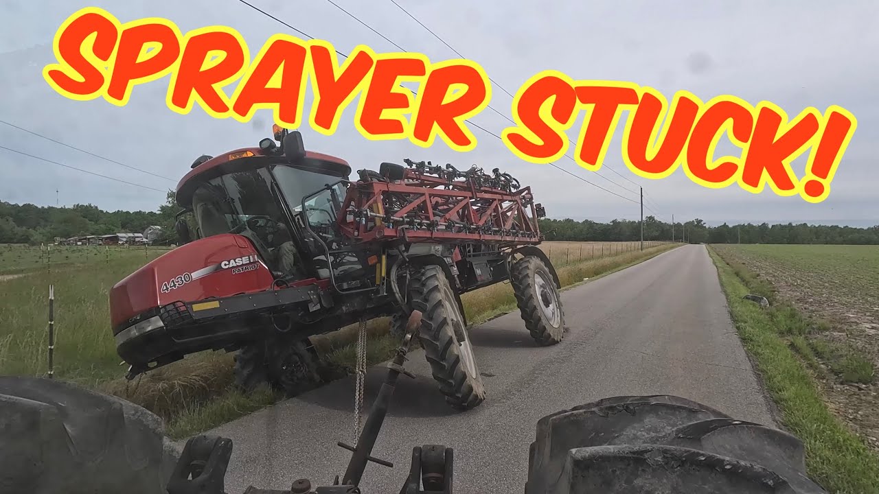SPRAYER STUCK!!!! White 4-150 to the rescue!!!