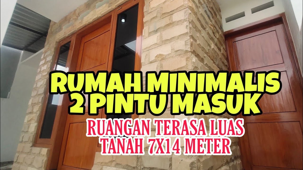 Rumah Minimalis Pintu Samping. Tanah 7x14 Meter