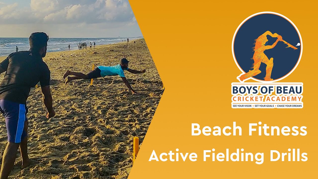 Active Fielding Drills | Boys of Beau Cricket Academy | Beaulet Julin | Beach Cricket Coaching