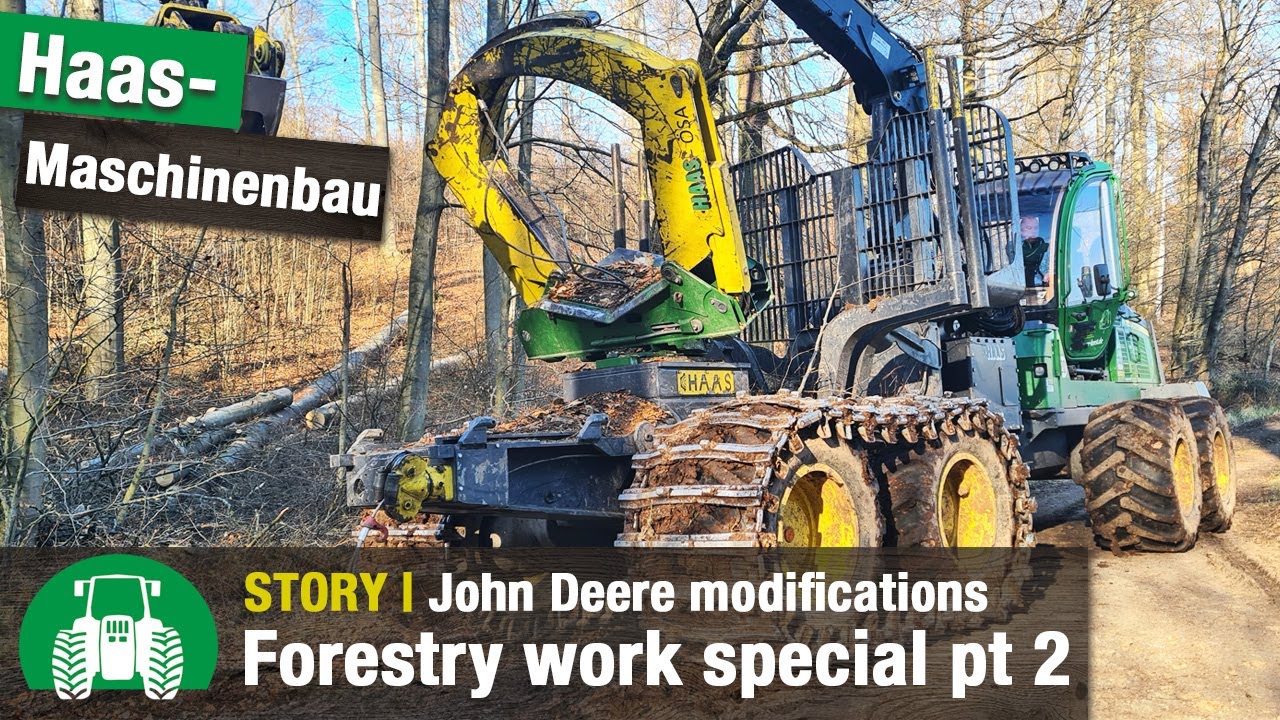 John Deere Forestry Equipment | Forestry with Haas Maschinenbau Part 2 | Uni Winch / Forwarder