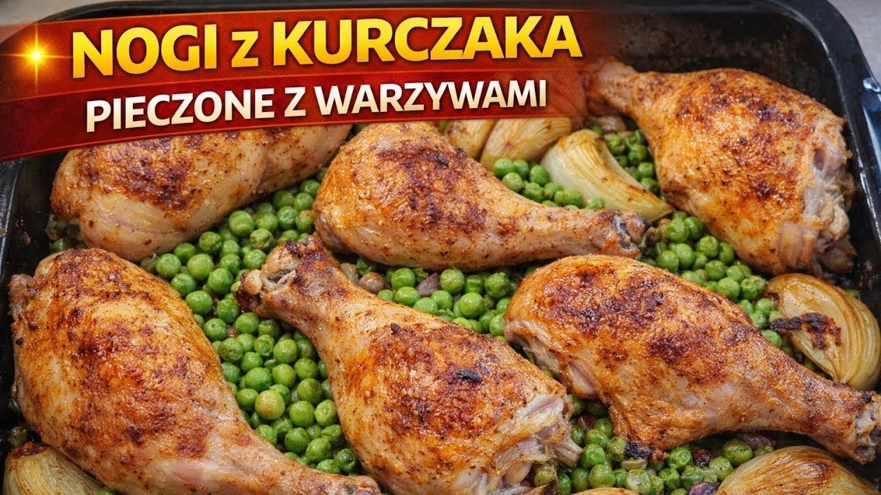 HIT! Ćwiartki / Nogi z kurczaka pieczone w piekarniku z warzywami - szybki obiad | MajkelGotuje