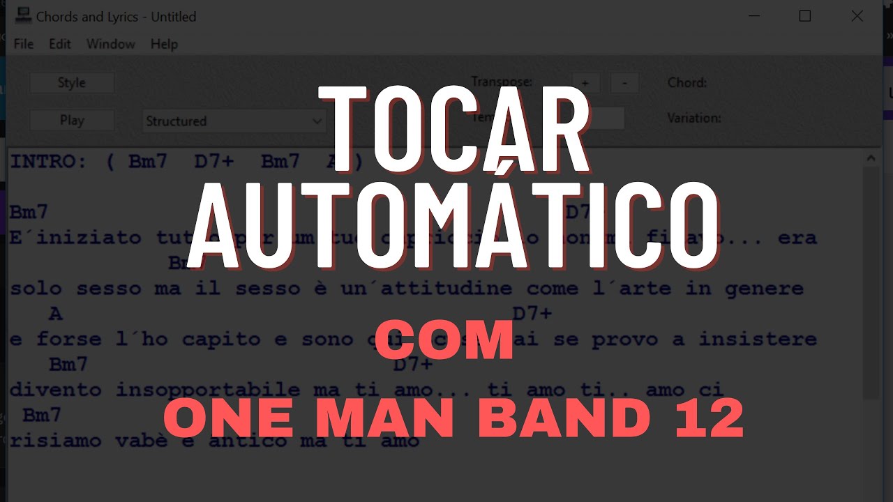 COMO TOCAR DE FORMA AUTOMATICA COM ONE MAN BAND
