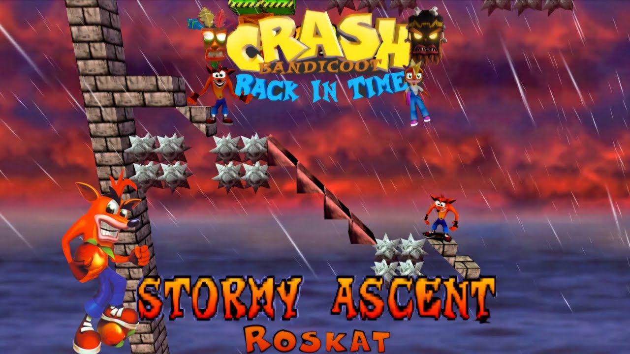 Crash Bandicoot - Back In Time Fan Game: Custom Level: Stormy Ascent By Roskat