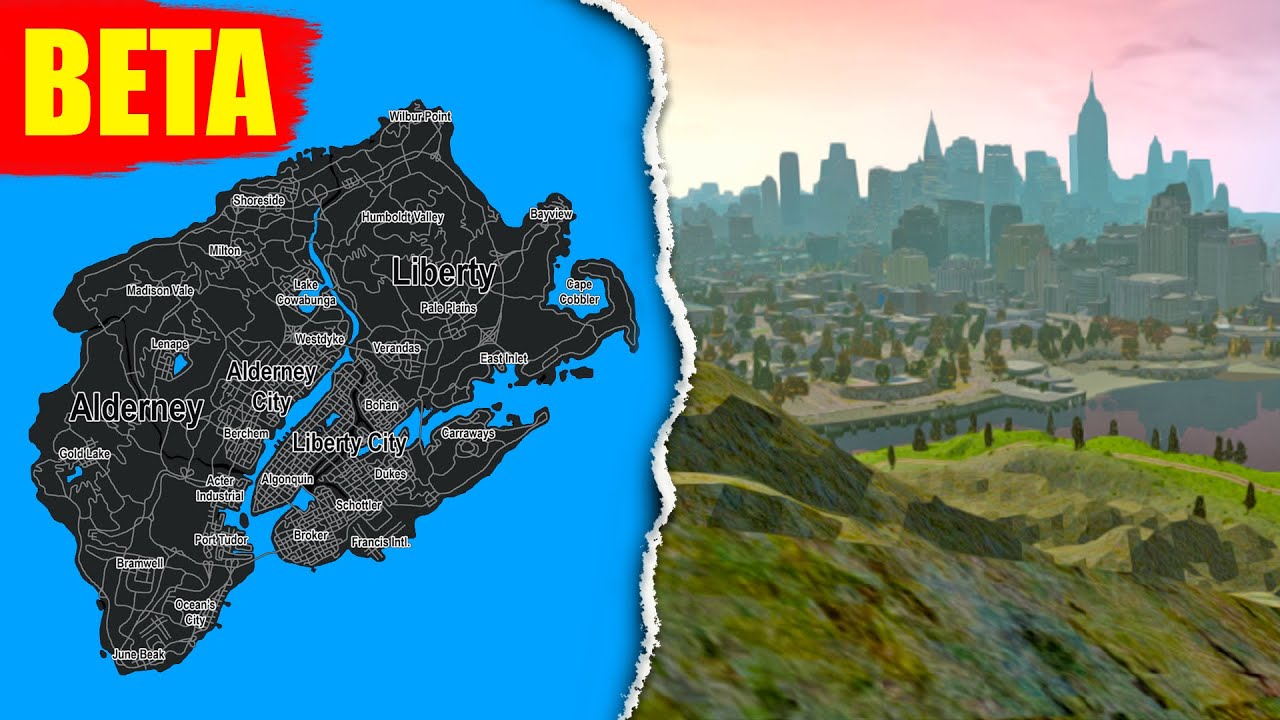 3 УДАЛЕННЫХ города из игр Grand Theft Auto! (БЕТА-КАРТА GTA 4)