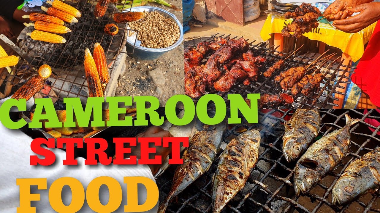 CAMEROON STREET FOOD||AFRICAN STREET FOOD||Beef Soya||Roasted Corn||Poisson Braisé