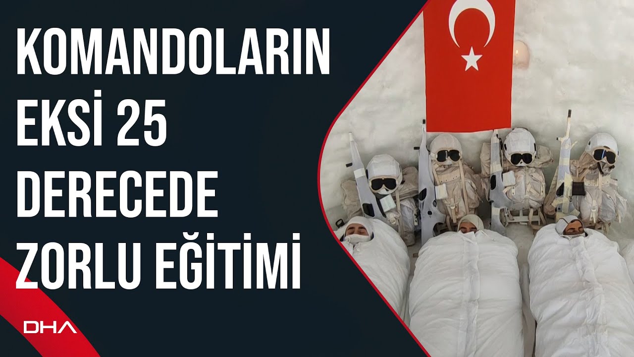 Komandoların eksi 25 derecede zorlu eğitimi