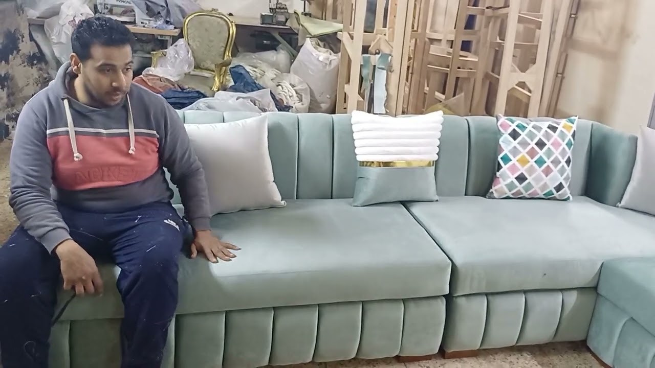 ركن حرف ال ظهر تقطيع شرائح بالطول القماش جاكوار منت جرين