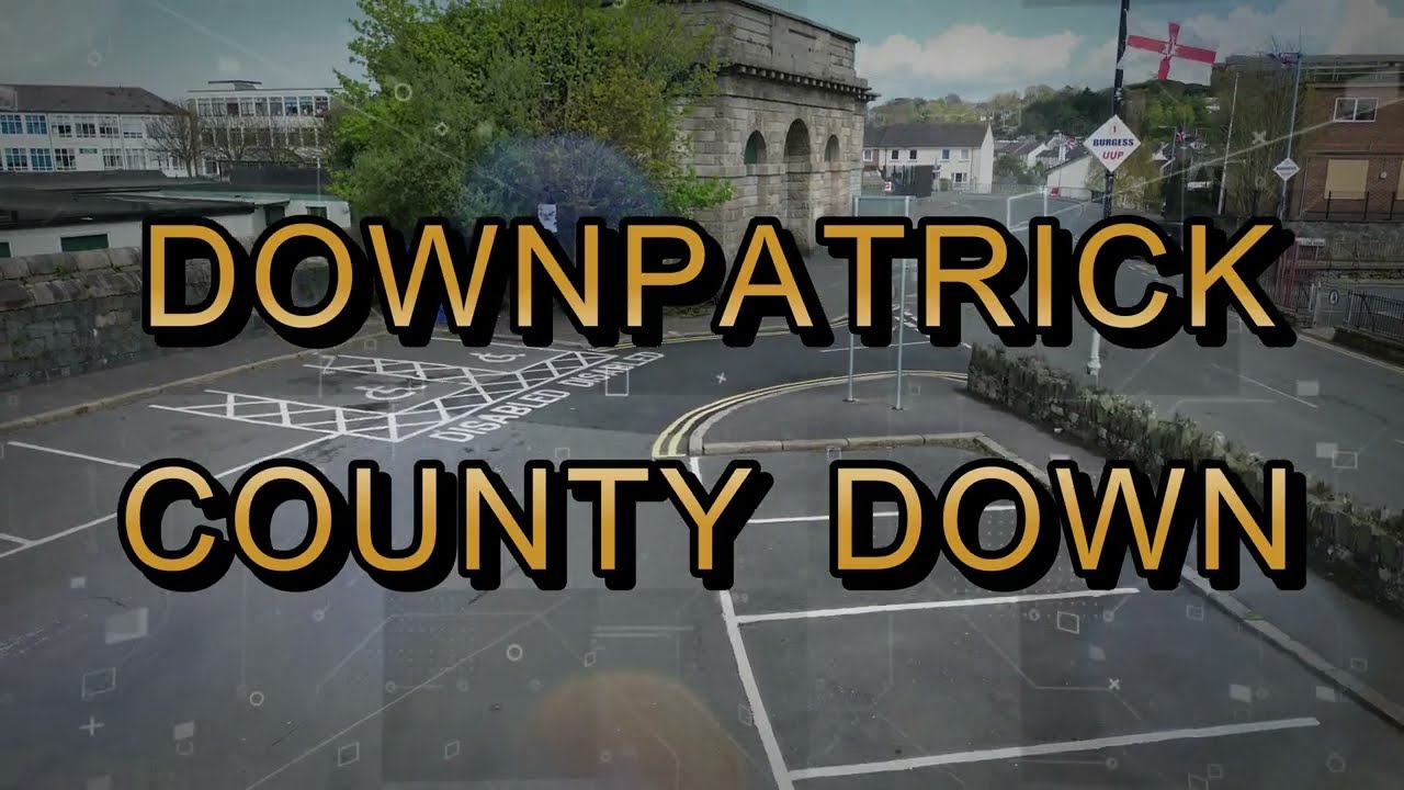 Downpatrick. St Patricks Grave. Down Cathedral. Drone Flight