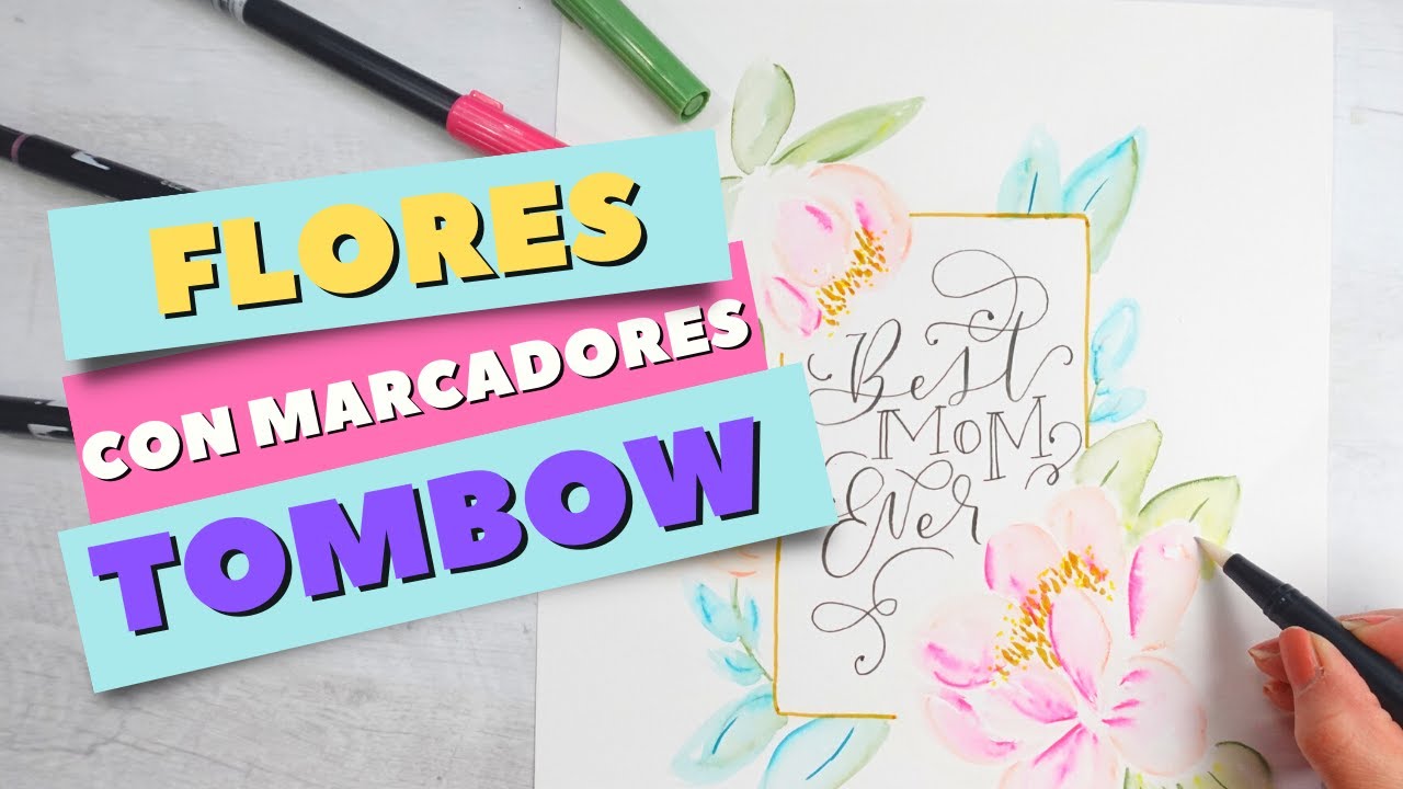 Crea FLORES con los Marcadores TOMBOW DUAL Brush Pens 🌸