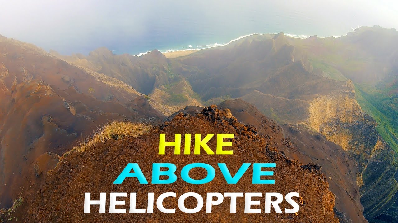 *Advanced* Kauai G.O.A.T. 🐐 HIKE ABOVE THE HELICOPTERS in Kalalau Valley  🐏  The KALEPA RIDGE Trail
