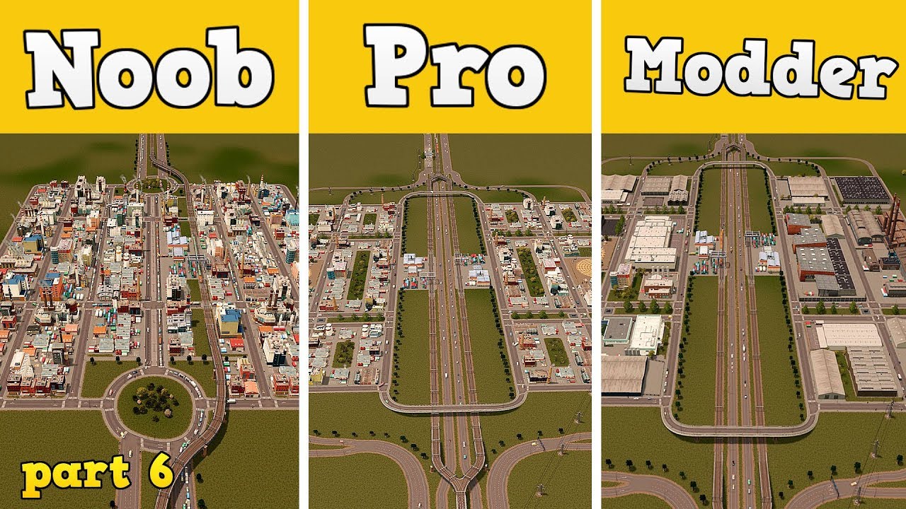 Noob VS Pro VS Modder - Building the perfect Industrial Area in Cities: Skylines