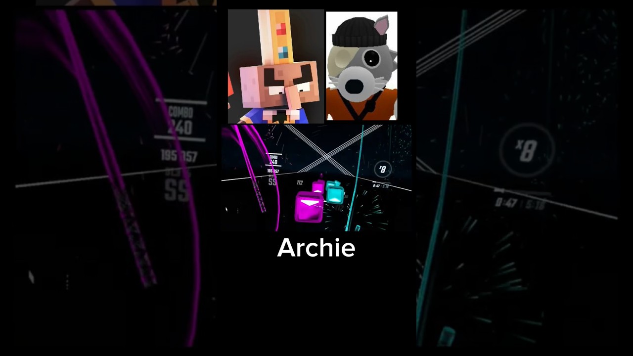 Archie in Beat Saber!! #gaming #beatsaber #shorts #archie #saveman90